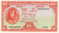 Ireland, Republic Of 10 Shillings, Prefix 73N, 1.9.1959